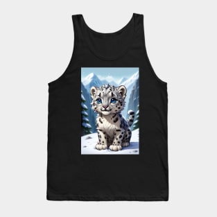 Snow Leopard Cub Tank Top